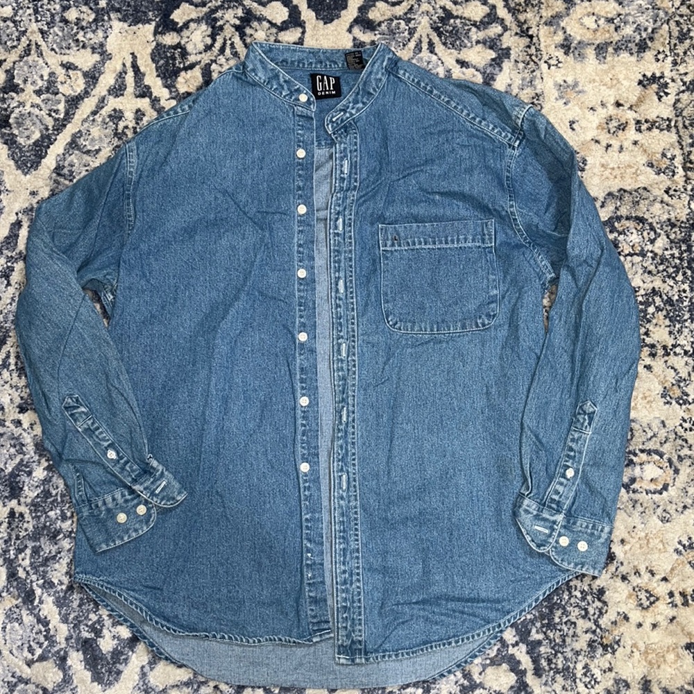 Gap denim jean button down
